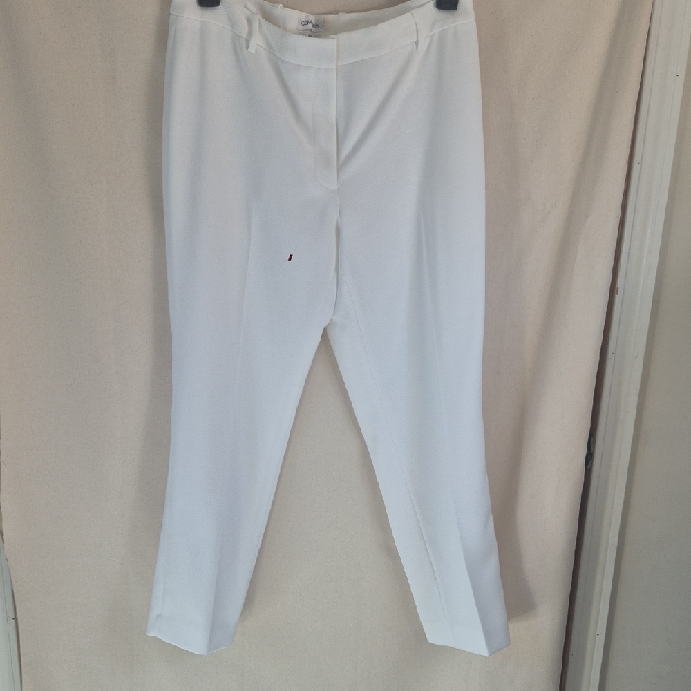 Calvin Klein Crisp White Slim Fit Pants